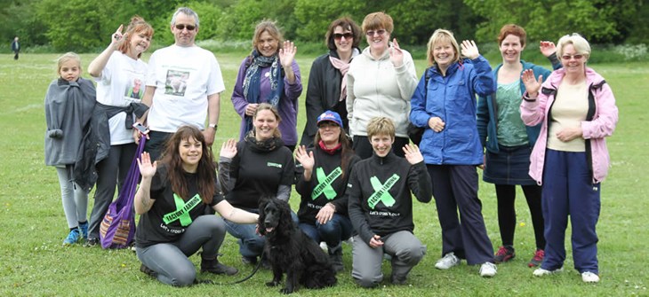 Walkers at the end of Walk with Compassion, 2014
