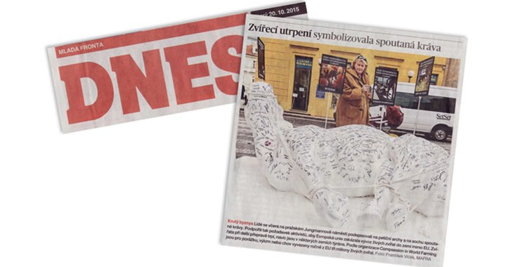 Over 30 news articles were published about the #CowOnTour. czech newspaper - cow on tour.jpg