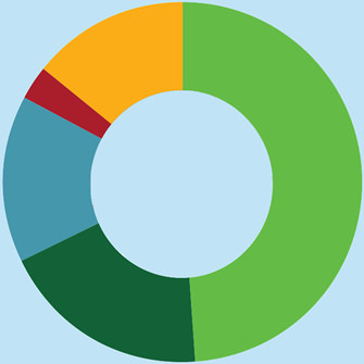 Pie chart of how Compassion spends money