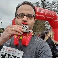 Nick after the Surrey Half Marathon